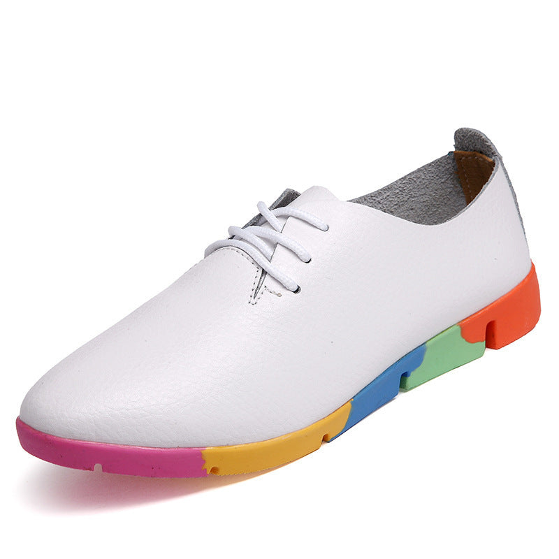 Chaussures blanches décontractées pour femmes, style infirmière coréenne.