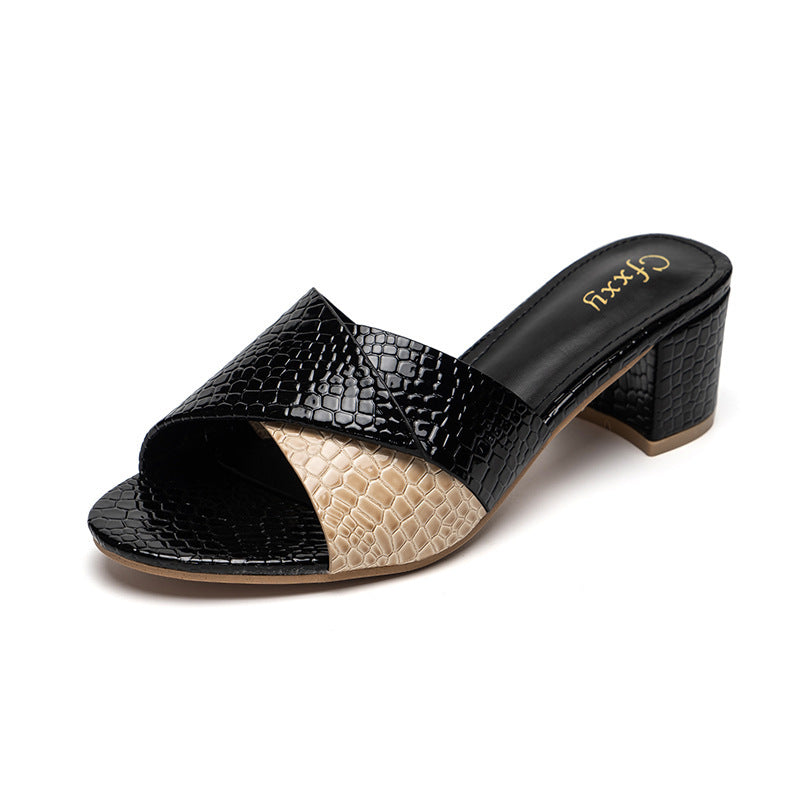 Sandales d'été femme à talons hauts, style polyvalent