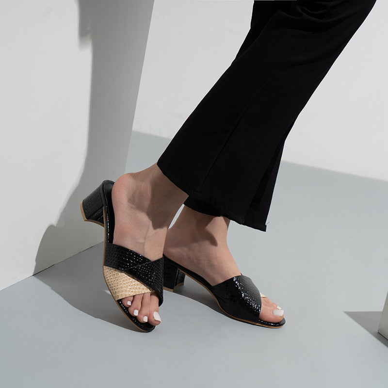 Sandales d'été femme à talons hauts, style polyvalent