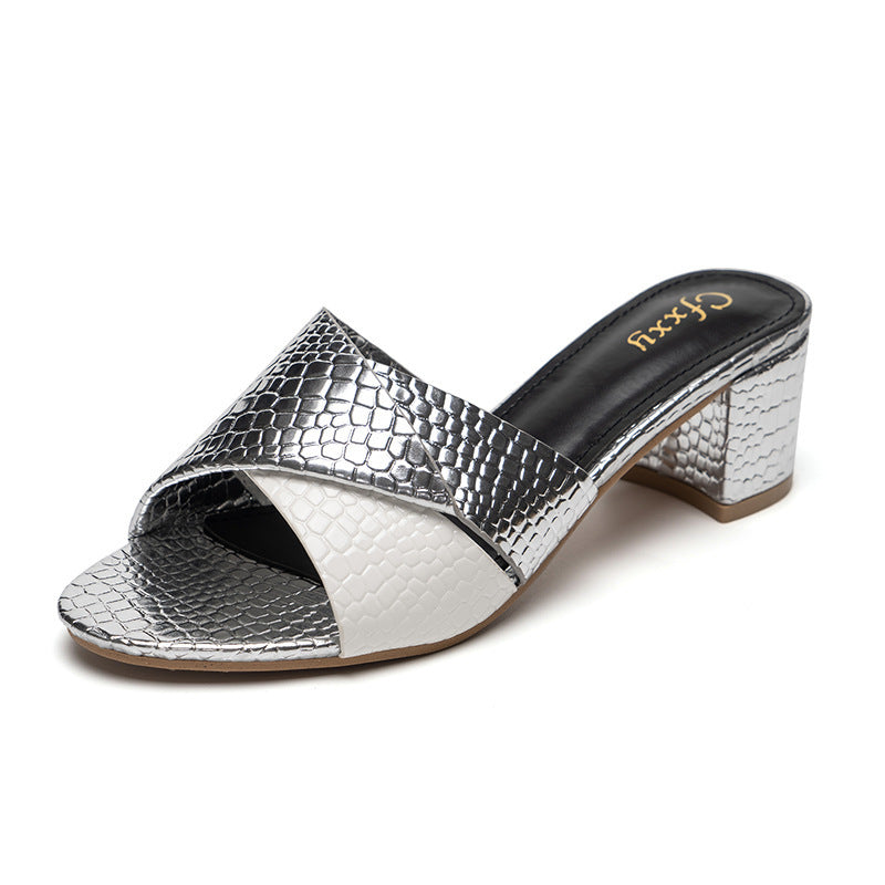 Sandales d'été femme à talons hauts, style polyvalent