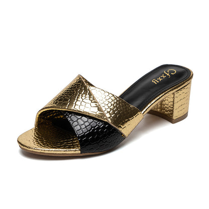 Sandales d'été femme à talons hauts, style polyvalent