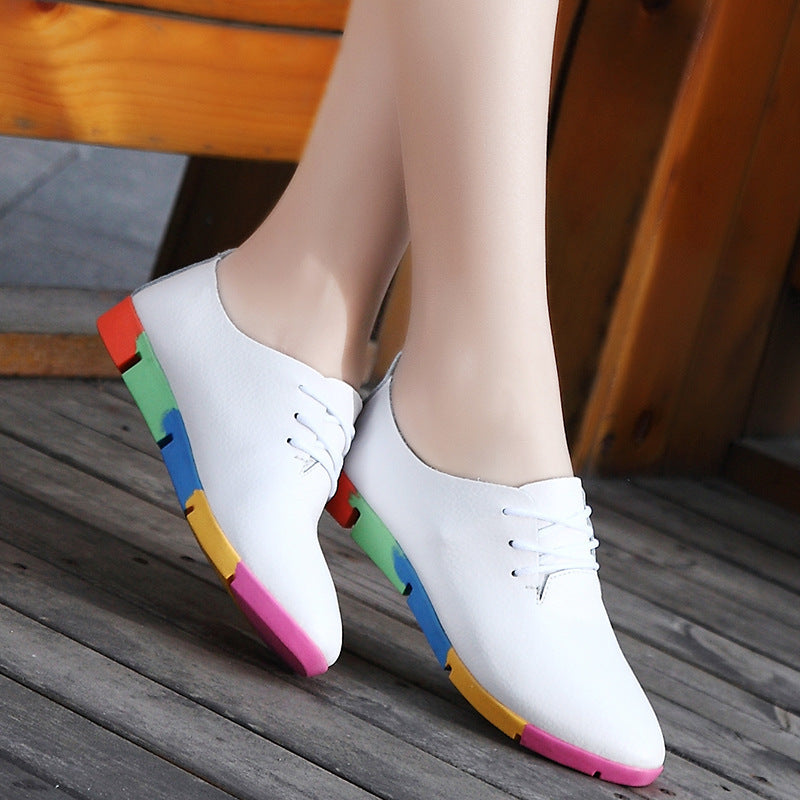 Chaussures blanches décontractées pour femmes, style infirmière coréenne.