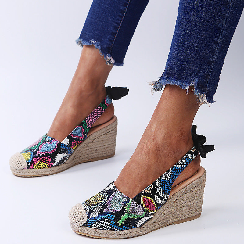 Sandales Femme Chic – Motif Serpent Élégant