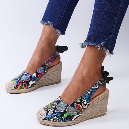 Sandales Femme Chic – Motif Serpent Élégant