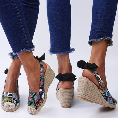 Sandales Femme Chic – Motif Serpent Élégant