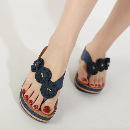 Sandales Fleuries Femme – Style Rétro et Confort Estival