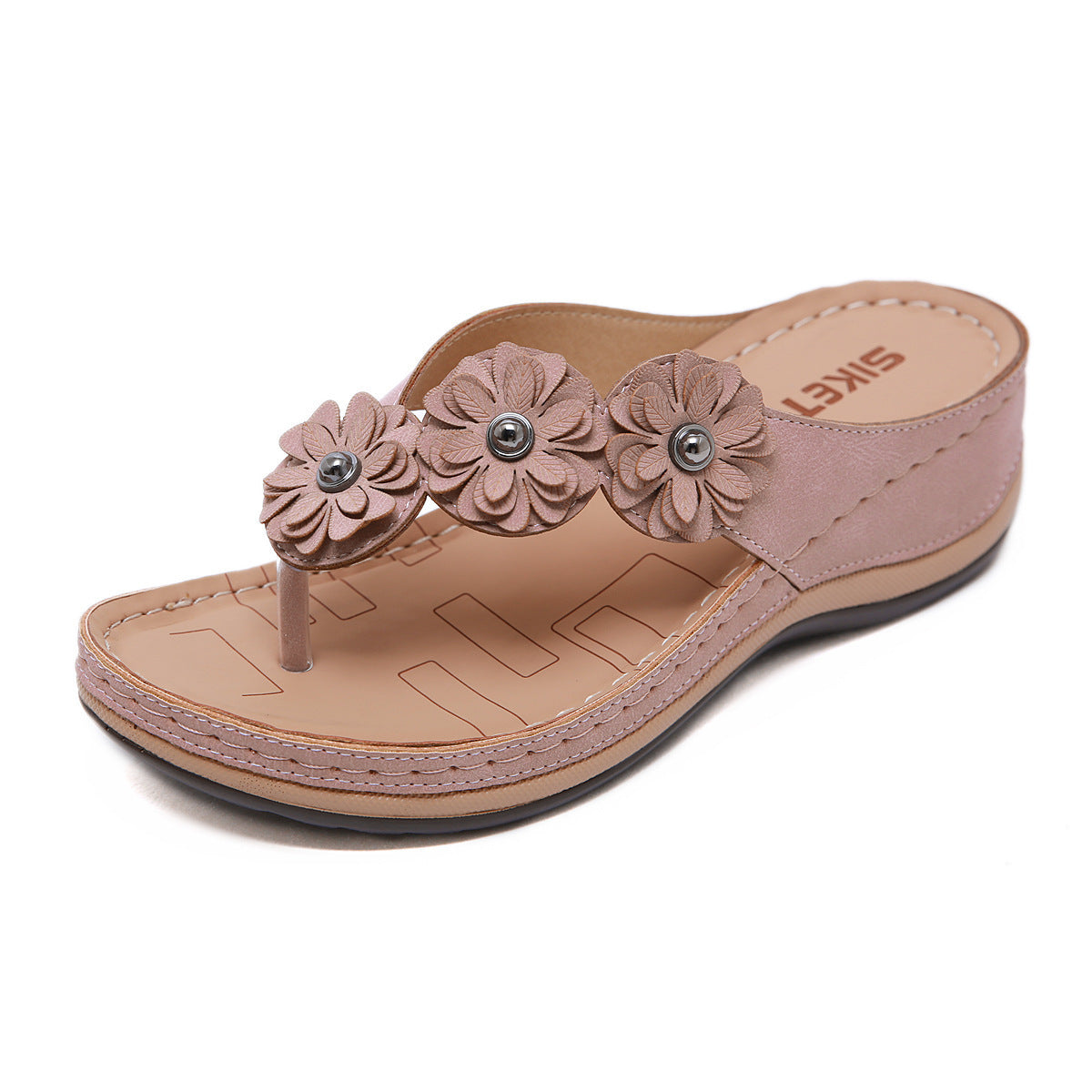 Sandales Fleuries Femme – Style Rétro et Confort Estival