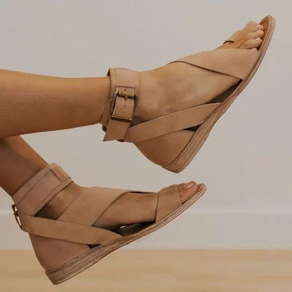 Sandales plates romaines pour femmes