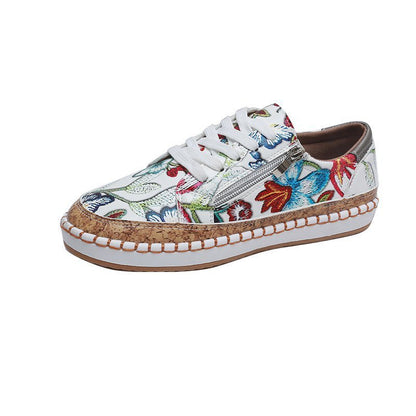 Chaussures à lacets imprimées couleur grande taille tendance