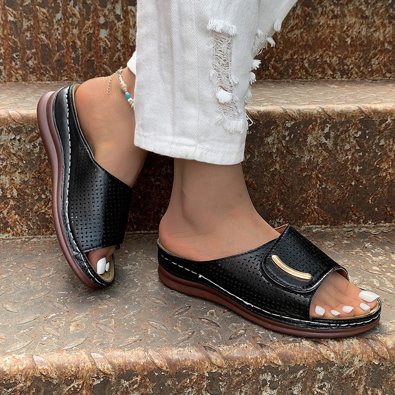 Sandales d'Été Femme – Design Aéré avec Scratch et Semelle Plateforme