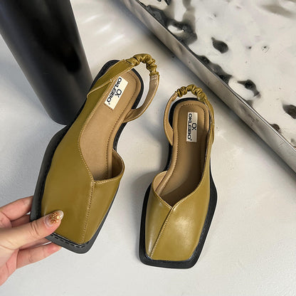 Sandales Rétro Carré Chic Femme