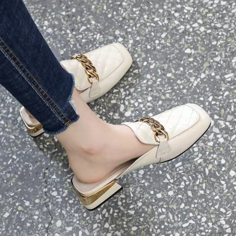 Mules Femme à Talon Moyen – Élégantes et Confortables pour le Printemps-Été