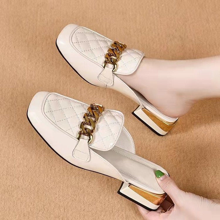 Mules Femme à Talon Moyen – Élégantes et Confortables pour le Printemps-Été