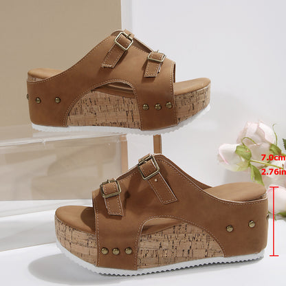 Sandales Compensées Femme – Style Plage Tendance