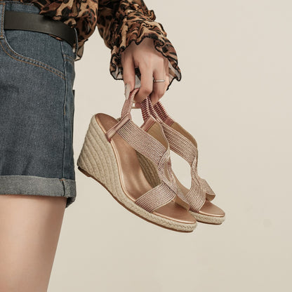 Sandales Compensées Décontractées pour Femme – Style Polyvalent et Confort Assuré