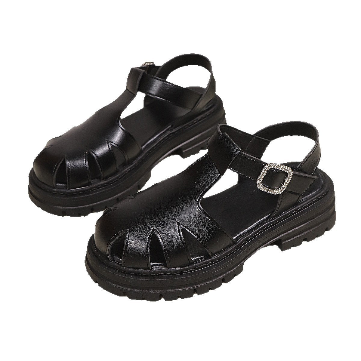 Sandales d'été ajourées à bride arrière pour femmes.