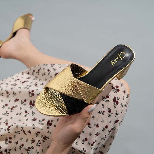 Sandales d'été femme à talons hauts, style polyvalent